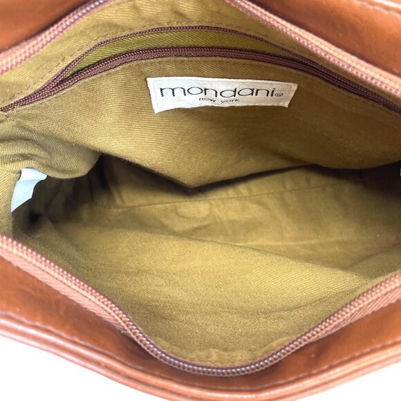 Mondani New York Brown Shoulder Bag, Synthetic Leather - Picture 14 of 16